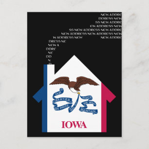 new iowa address announcement postcard
