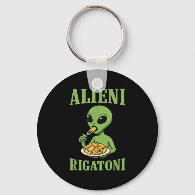 New Italian Brainrot Alieni Rigatoni Funny Viral M Key Ring (Front)