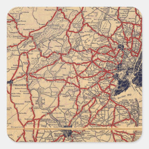 New Jersey 6 Square Sticker