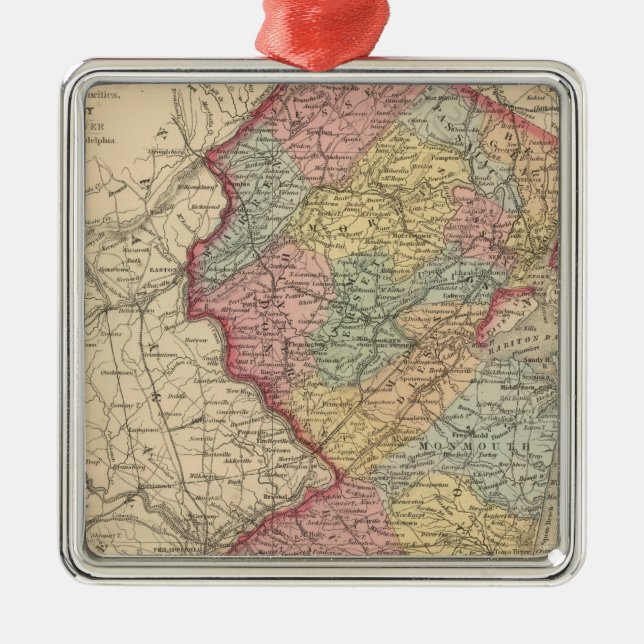 New Jersey 7 Metal Tree Decoration (Front)