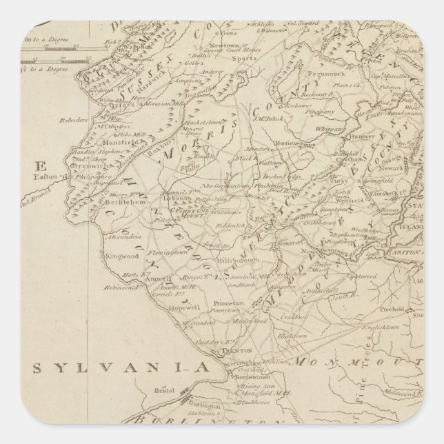 New Jersey 8 Square Sticker (Front)