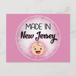 New Jersey Baby Funny Pink New Girl Postcard