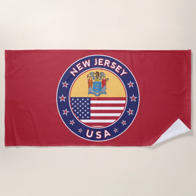 New Jersey Beach Towel (Front)