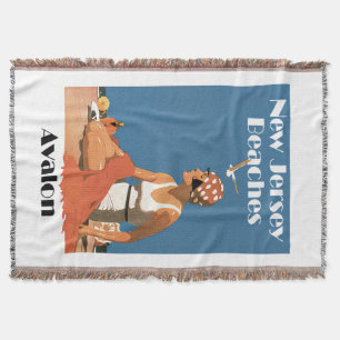 New Jersey Beaches ~ Avalon Throw Blanket