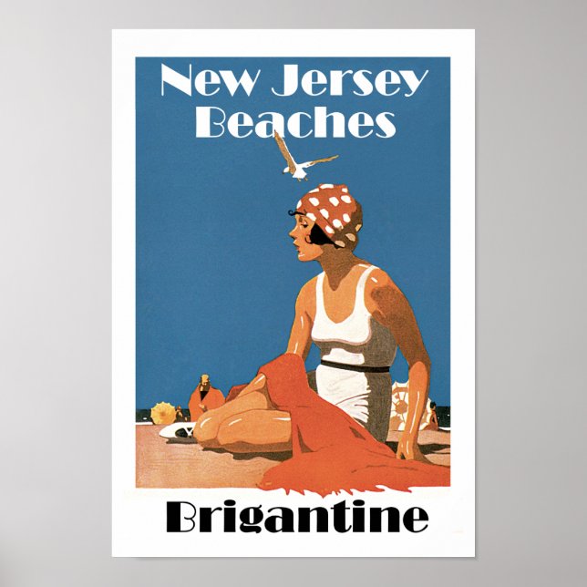 New Jersey Beaches ~ Brigantine Poster (Front)