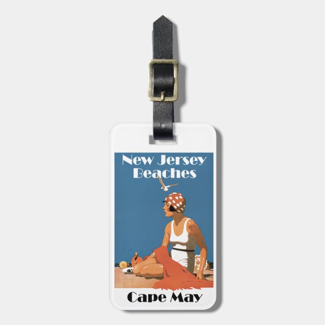 New Jersey Beaches ~ Cape May Luggage Tag (Front Vertical)