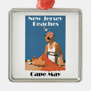 New Jersey Beaches ~ Cape May Metal Tree Decoration