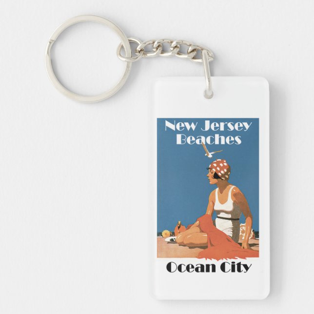 New Jersey Beaches ~ Ocean City Key Ring (Front)
