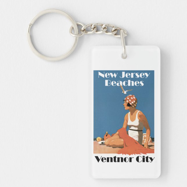New Jersey Beaches ~ Ventnor City Key Ring (Front)