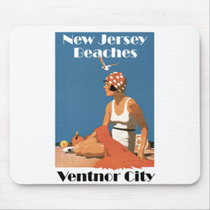 New Jersey Beaches ~ Ventnor City Mouse Pad