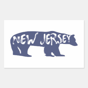 New Jersey Bear Rectangular Sticker