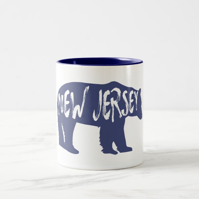 New Jersey Bear Two-Tone Coffee Mug (Center)