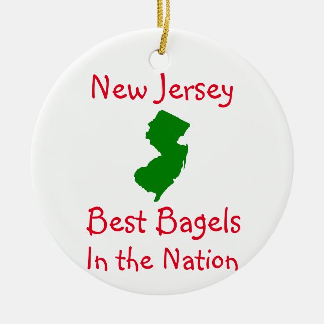 New Jersey Best Bagels Ceramic Ornament (Front)