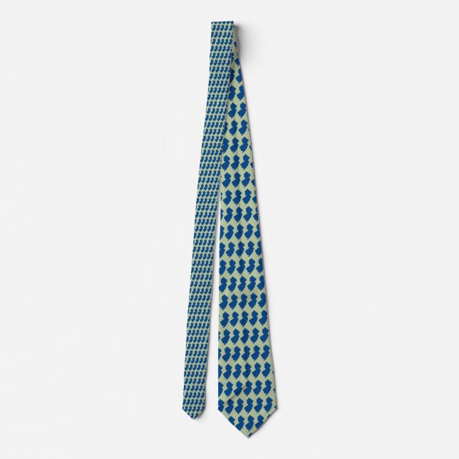New Jersey Blue and Grey Tie (Back)