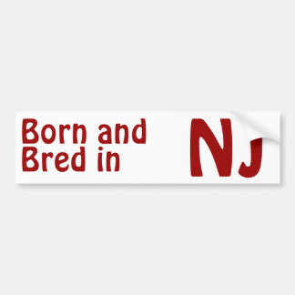 New Jersey Bred (Bumper) Sticker