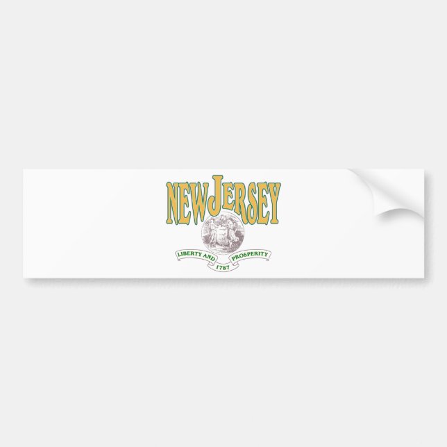 New Jersey Bumper Sticker (Front)