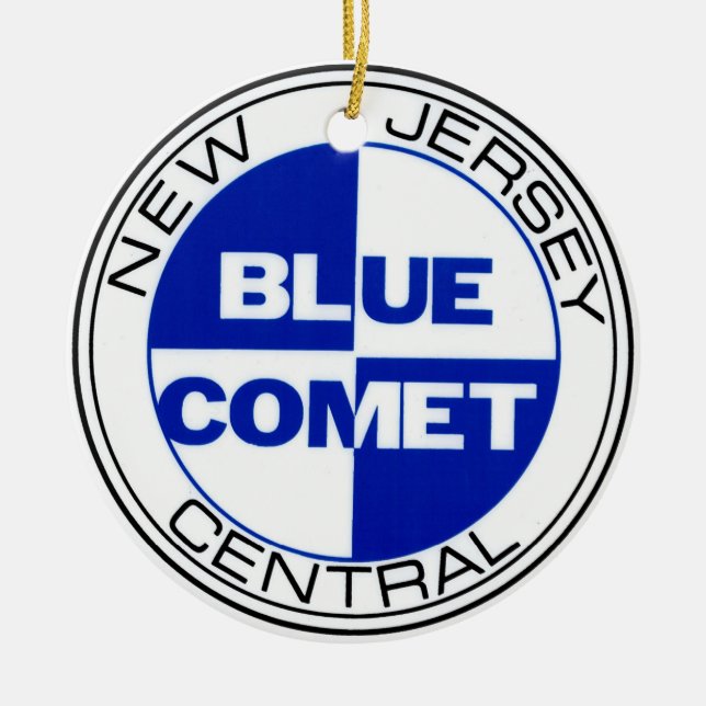 New Jersey Central Blue Comet Drumhead Ornament (Front)