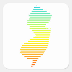new jersey chill fade square sticker