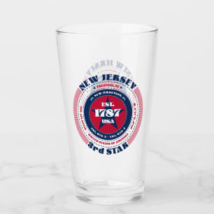 New Jersey Circular Typography Design Glass