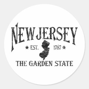 New Jersey Classic Round Sticker