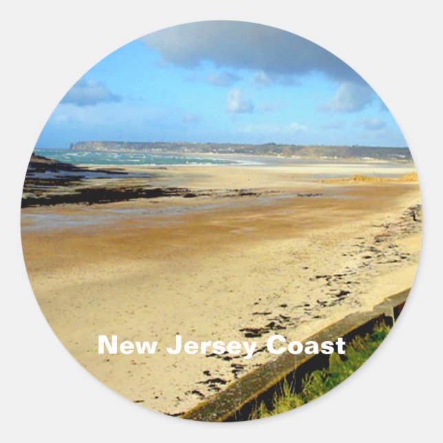 New Jersey Coast, NJ Classic Round Sticker (Front)