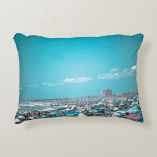 New Jersey Coastal Beach Art Decorative Cushion