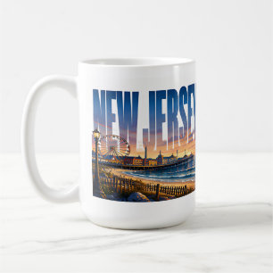 New Jersey Coastal Boardwalk Ocean Views Coffee Mug