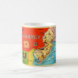 New Jersey Colourful Vintage Map Mug<br><div class="desc">A vintage postcard map of New Jersey that locates so many of its towns and cities.  It's colourful and fun.</div>