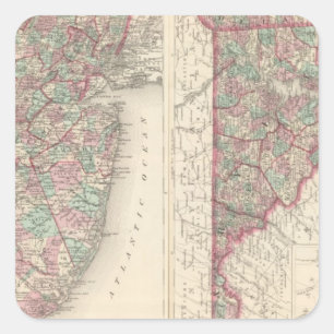 New Jersey, Delaware, and Maryland Square Sticker