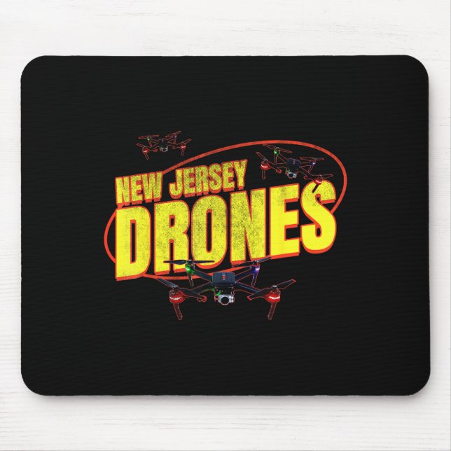 New Jersey Drones Funny Mystery Drones In New Jers Mouse Pad (Front)