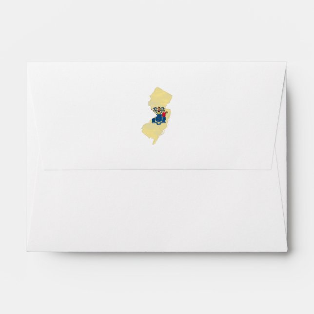 New Jersey flag and map Envelope (Back (Top Flap))
