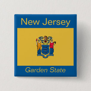 New Jersey Flag Button