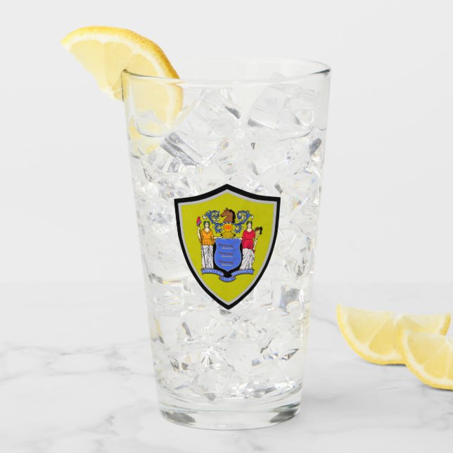 New Jersey flag Glass (Front Ice)