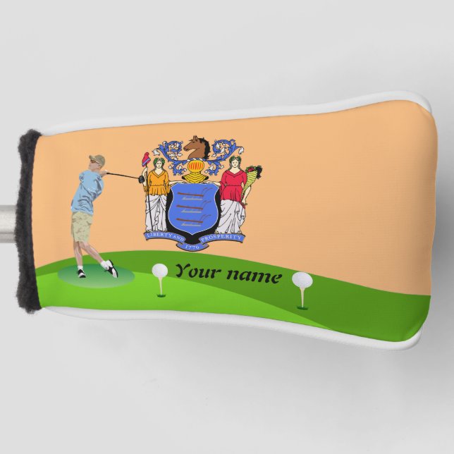 New Jersey flag Golf Head Cover (Front)
