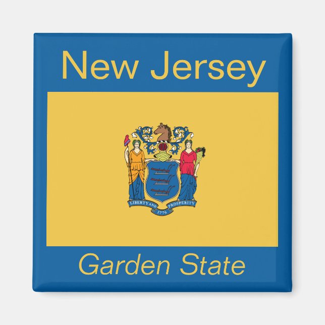 New Jersey Flag Magnet (Front)