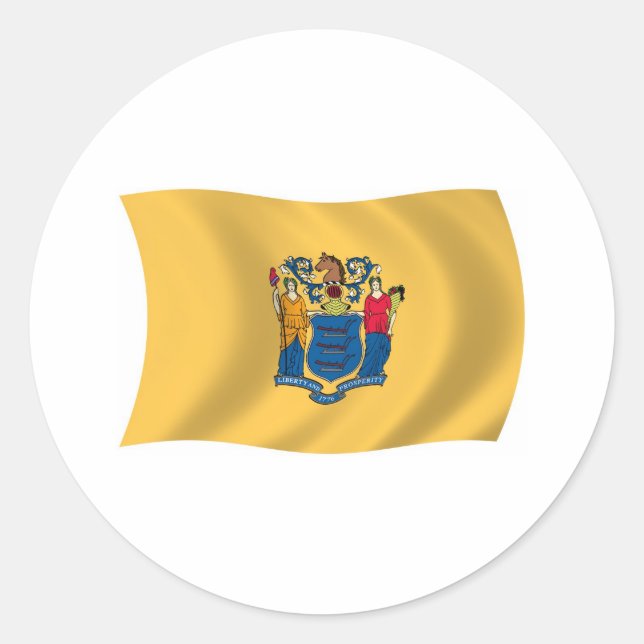 New Jersey Flag Sticker (Front)