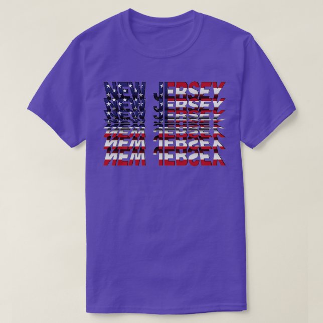 New Jersey Flip Text effect T-Shirt (Design Front)
