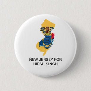NEW JERSEY FOR Hirsh Singh GOVERMOR Button