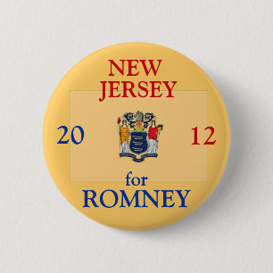New Jersey for Romney 2012 6 Cm Round Badge