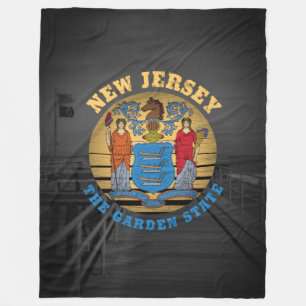 NEW JERSEY GARDEN STATE FLAG FLEECE BLANKET