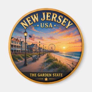 New Jersey Garden State Shore Pride Magnet