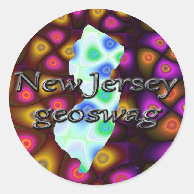 New Jersey Geocaching Supplies Stickers Geoswag (Front)