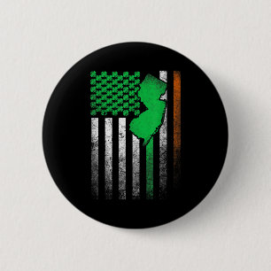 New Jersey Gift St. Patrick's Day Irish American F 6 Cm Round Badge
