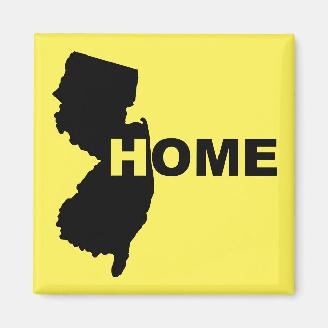 New Jersey Home Away From State Fridge Magnet (Front)
