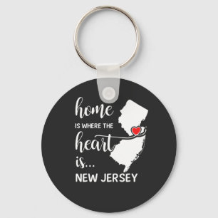 New Jersey home is where the heart is Key Ring