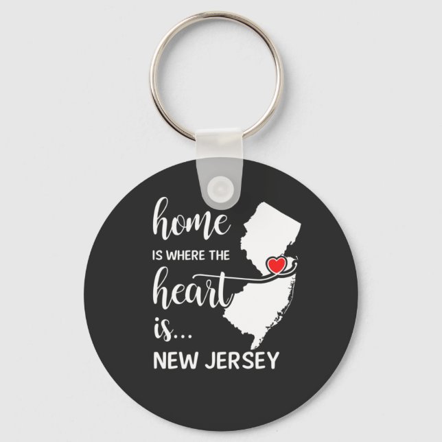 New Jersey home is where the heart is Key Ring (Front)