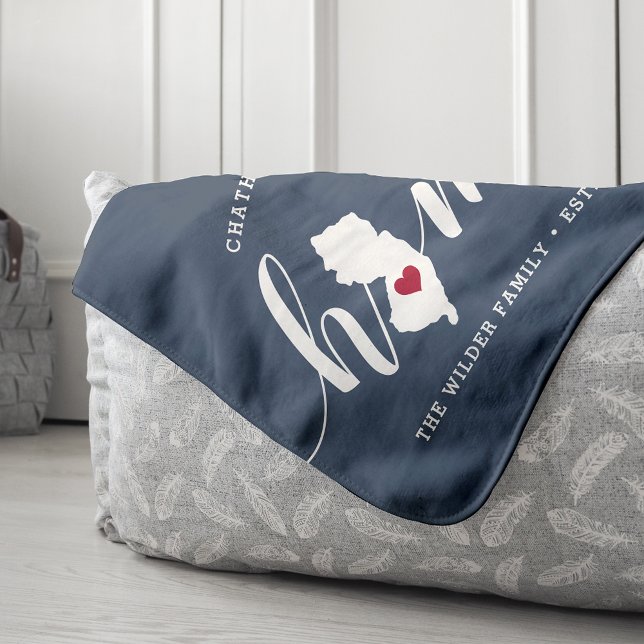 New Jersey Home State Personalised Sherpa Blanket (Creator Uploaded)