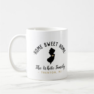 New Jersey Home Sweet Home Family Monogram Mug