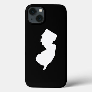 New Jersey in White and Black iPhone 13 Case