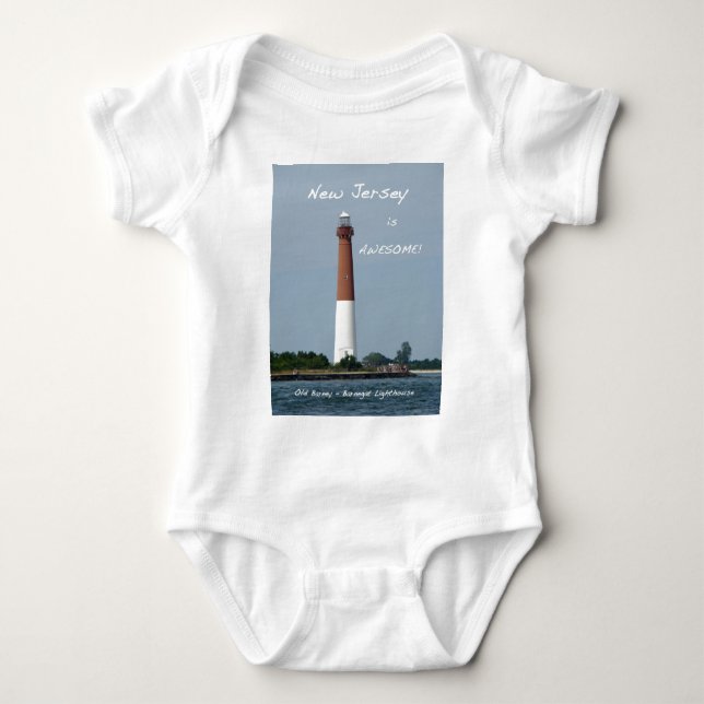 New Jersey is Awesome - Barnegat Lighthouse Baby Bodysuit (Front)